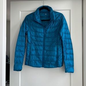 Uniqlo Teal Blue Thin Puffer Jacket